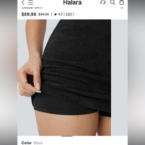 Halara Black Ribbed Skirt- NEW WITH TAGS